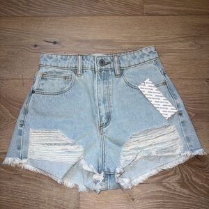 brand new urban outfitter denim light wash shorts 24” with tags
